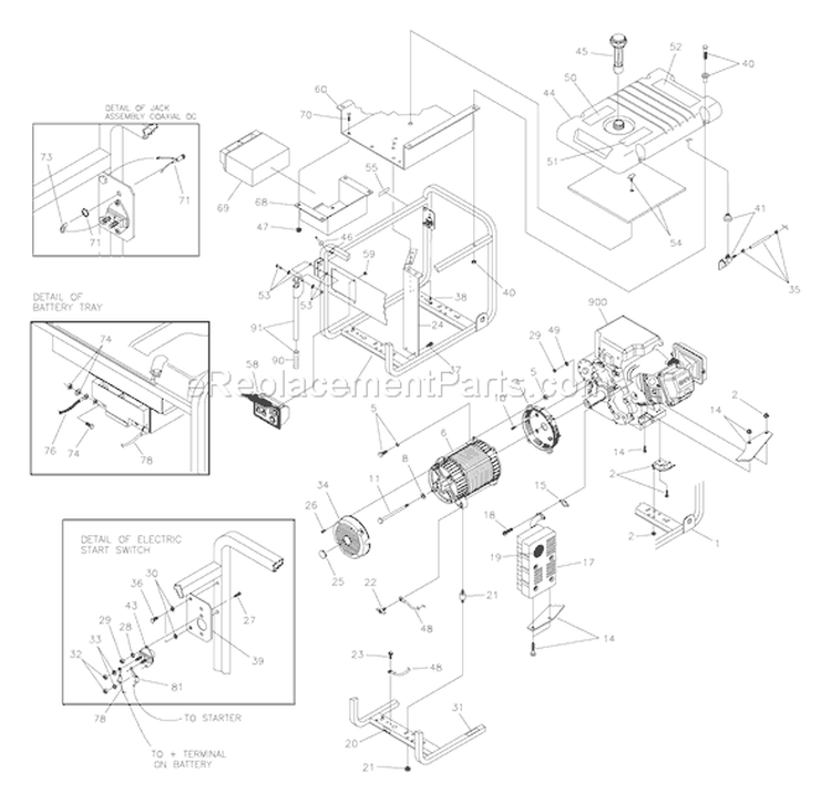 Page C Diagram and Parts List for 030240-0  Briggs and Stratton Generator